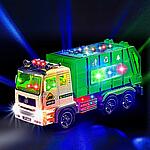 15.96 Toy Garbage Truck for Kids with 4D Lights and Sounds - Battery Operated Automatic Bump &amp; Go $15.96
