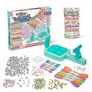 Rainbow Loom:Wrap it Loom Bracelet Maker - DIY Bracelet Kit,600 Beads,4 Bracelet Styles,Kids Ages 8+ $11.80