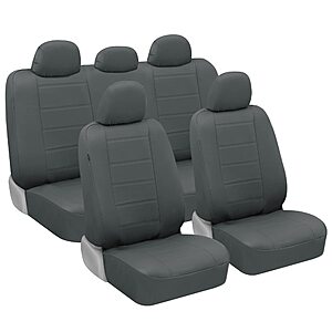 BDK carXS Gray Leather Car Seat Covers Full Set $20.54