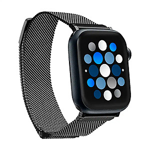 Open Box Excellent Insignia™ - Stainless Steel Mesh Band for Apple Watch 44mm, 45mm, 46mm Series 10 and Apple Watch Ultra 49mm (All Series) - Black $4.99 + FS BestBuy
