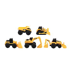 CAT Construction Toys, Little Machines 5pk Truck Toy Set, Includes Dump Truck, Front Loader, Bulldozer, Backhoe, and Excavator Vehicles with Moving Parts, Ages 3+. $4 + FS Walmart+