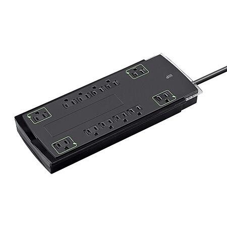 Monoprice 12 Outlet Slim Surge Protector Power Strip 10 feet cord Black | Heavy Duty Cord | UL Rated, 4,230 Joules With Grounded And Protected Light Indicator $18.99 @ Amazon
