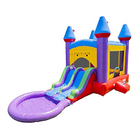 HeroKiddo Jelly Bean Castle Commercial Grade Lightweight Premium Bounce House Water Slide with Detachable Pool with Blower Inflatable $799.20 at Amazon