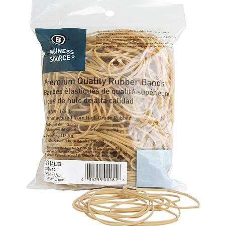 Business Source Rubber Band, Natural (1914LB) 425 count $1.61 with S&S +FS with Prime