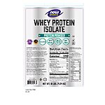 NOW Whey Protein Isolate, Unflavored, 10-Pound, 3.02¢/g Protein with 5-item S&amp;S $122.36