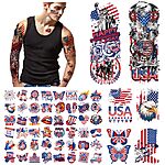 Konsait Independence Day Temporary Tattoos for Kids 4th of July Sleeve Tattoos Temporary Tattoos Adult, USA Tattoos Large Temporary Tattoo Patriotic $9,79 $9.79