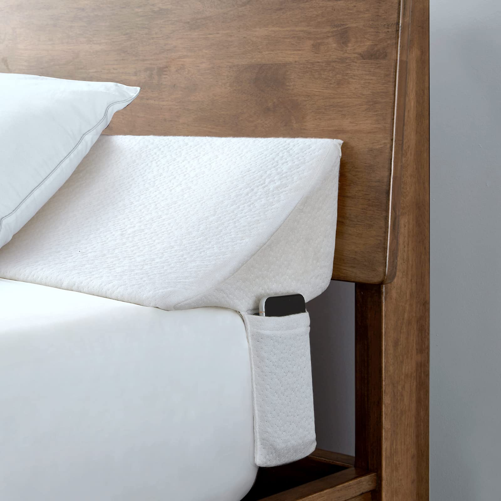 SLIGUY Queen Size Bed Wedge Pillow Headboard Pillow Mattress Wedge Bed Gap Filler Fill The Gap (0-7")  White 60"x10"x6"）$18.49 at Mskyo via Amazon