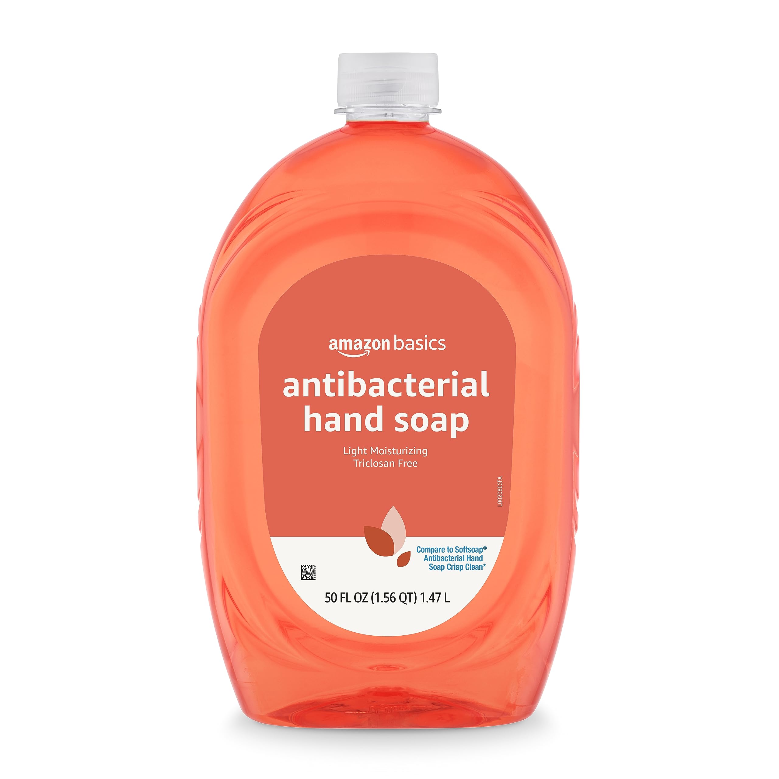 Amazon Basics Antibacterial Liquid Hand Soap Refill, Light Moisturizing, Triclosan-Free, Citrus, 50 Fl Oz (Pack of 1) (Previously Solimo) $3.56