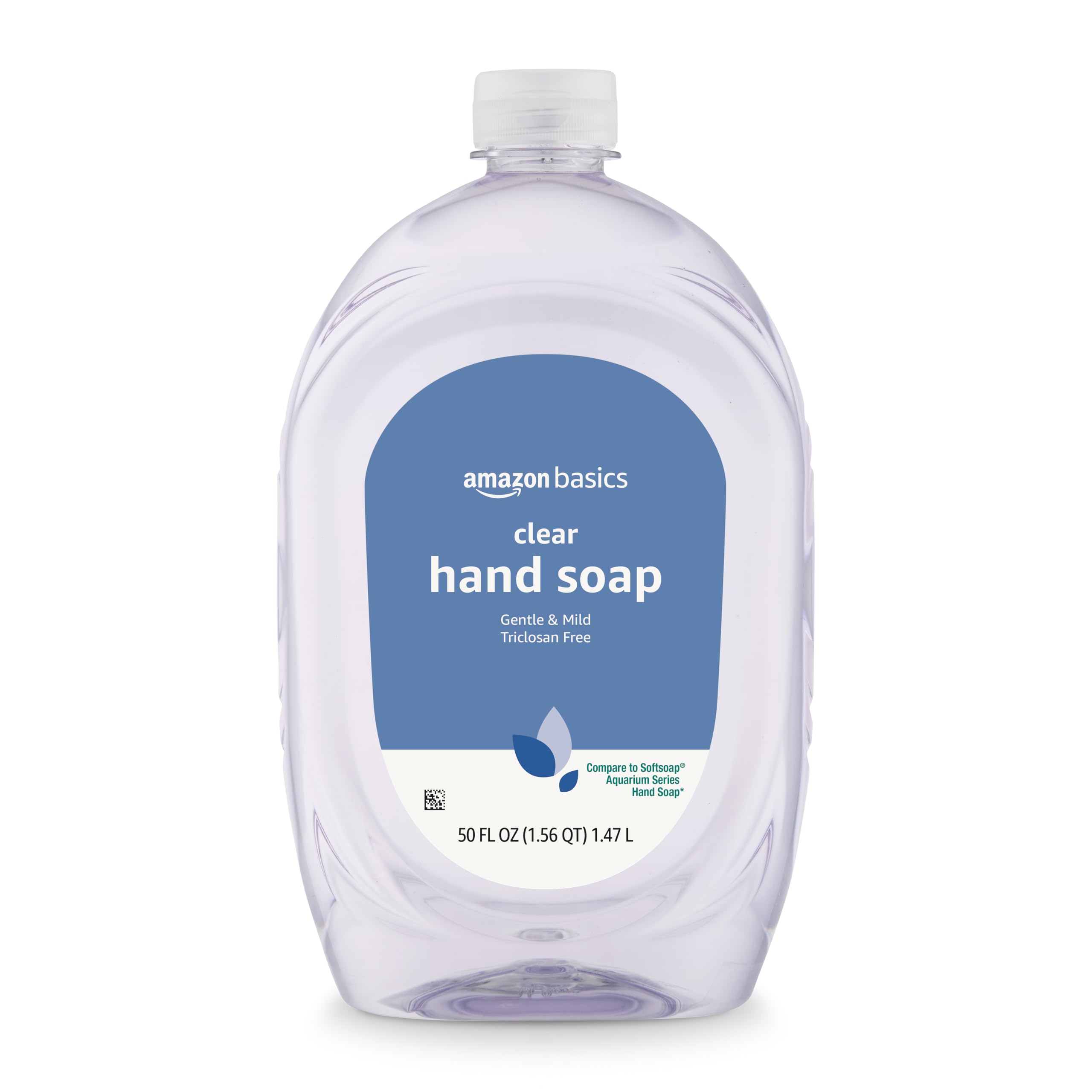 Amazon Basics Gentle & Mild Clear Liquid Hand Soap Refill, Triclosan-free, 50 Fluid Ounces, 1-Pack (Previously Solimo) $3.38
