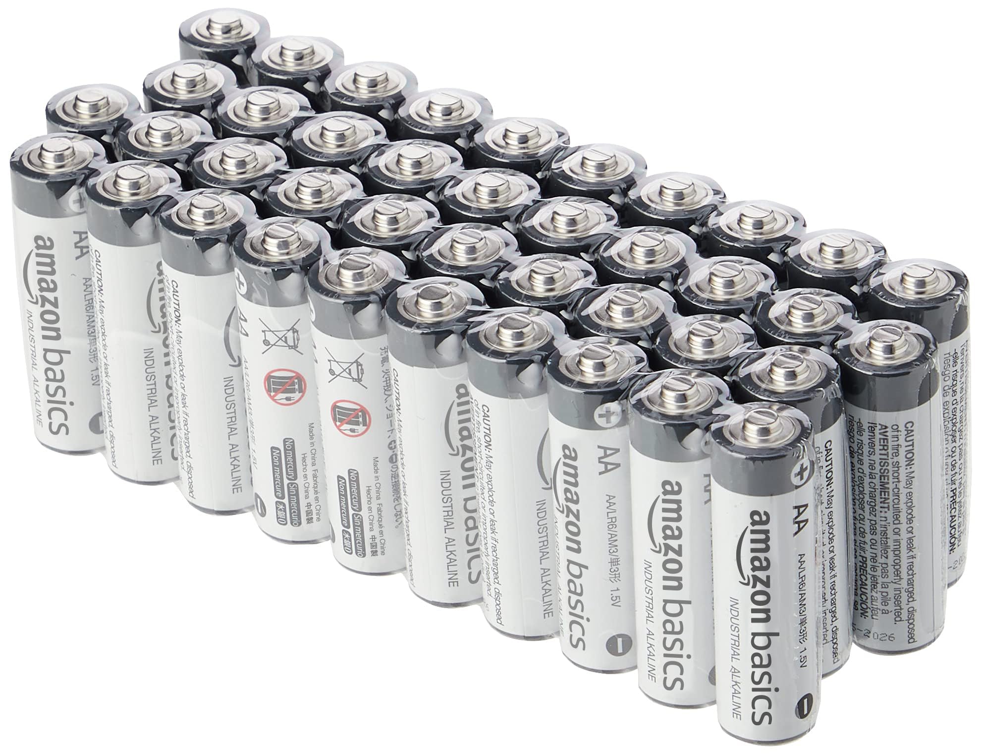 40Count Amazon Basics Industrial AA Alkaline Batteries