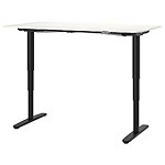BEKANT Desk sit/stand, white/black, 63x31 1/2 &quot; $369