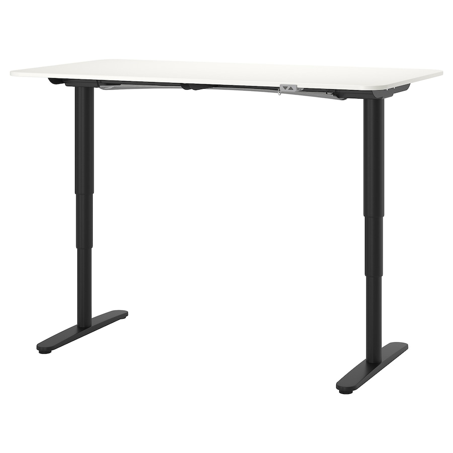 BEKANT Desk sit/stand, white/black, 63x31 1/2 " $369