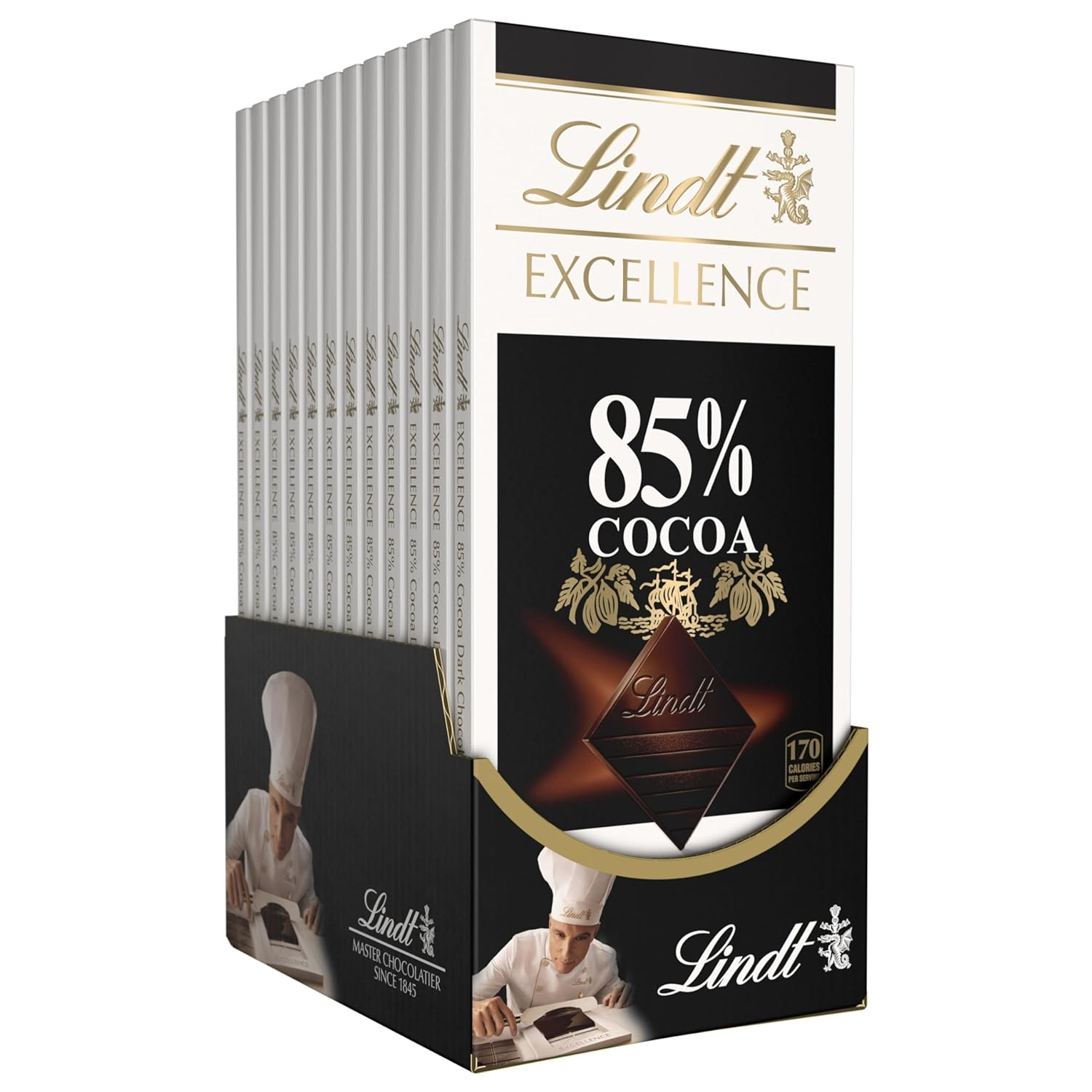 Lindt EXCELLENCE 85% Cocoa Dark Chocolate Bar, Chocolate Candy, 3.5 oz. (12 Pack) $25.39