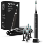 Aquasonic Black Series Ultra Whitening Toothbrush – ADA Accepted Power Toothbrush - 8 Brush Heads &amp; Travel Case – 40,000 VPM Electric Motor &amp; Wireless Charging $29.95
