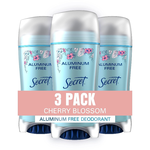 Secret Aluminum Free Deodorant for Women, Cherry Blossom, 2.4 oz (Pack of 3) $11.55 or less