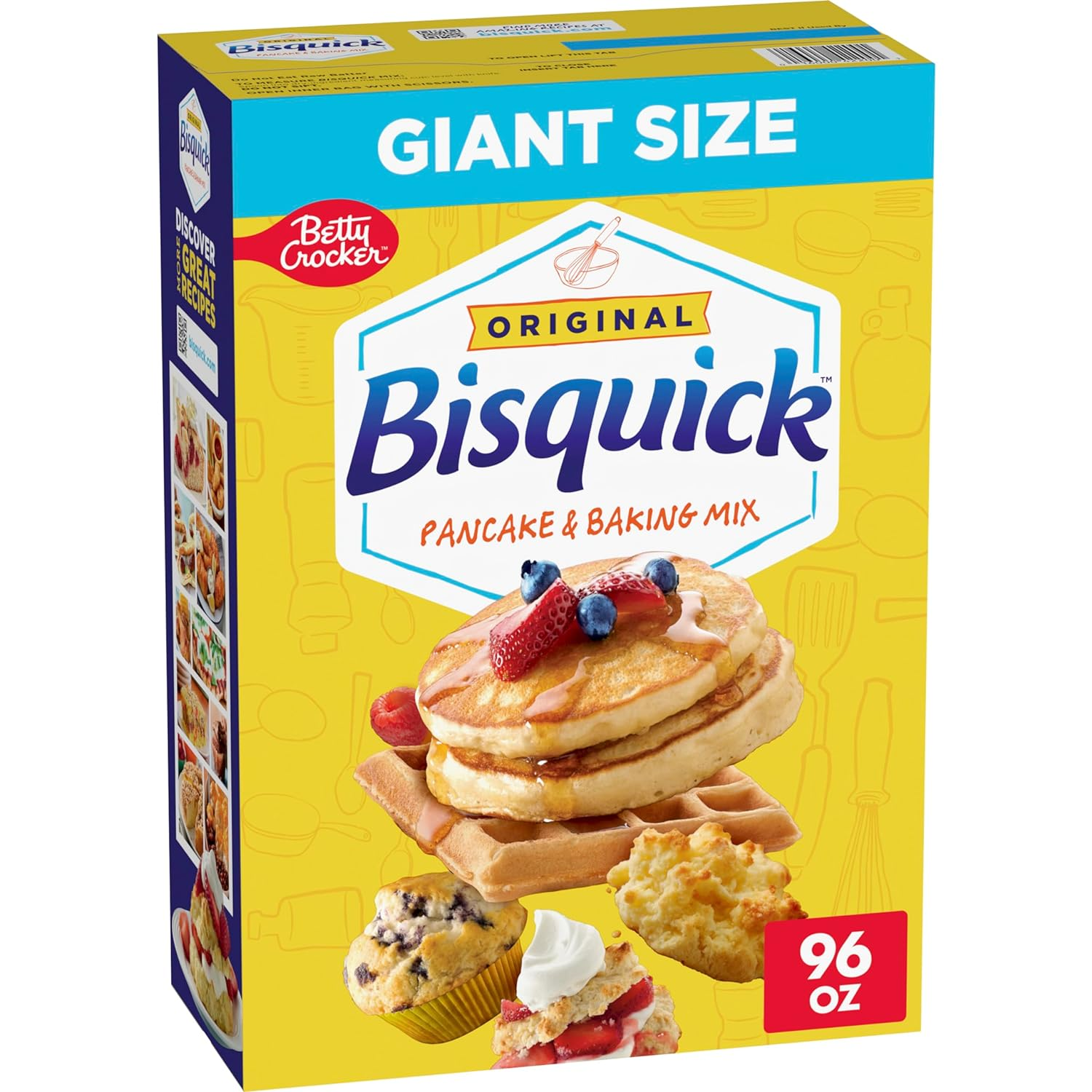 Betty Crocker Bisquick Original Pancake & Baking Mix, Giant Size, 96 oz $5.05
