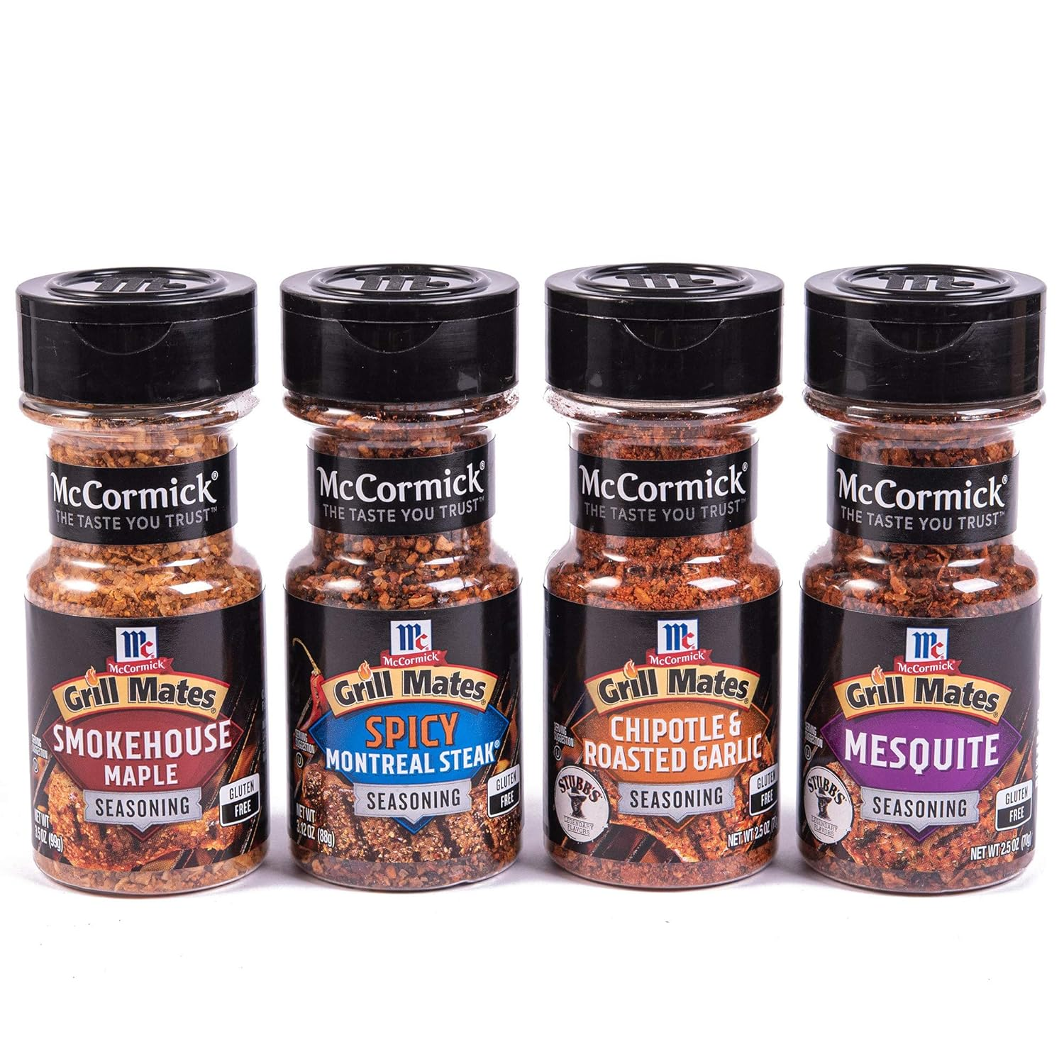 McCormick Grill Mates Unique Blends Grilling Variety Pack (Chipotle & Roasted Garlic, Mesquite, Spicy Montreal Steak, Smokehouse Maple), 4 Count $8.34