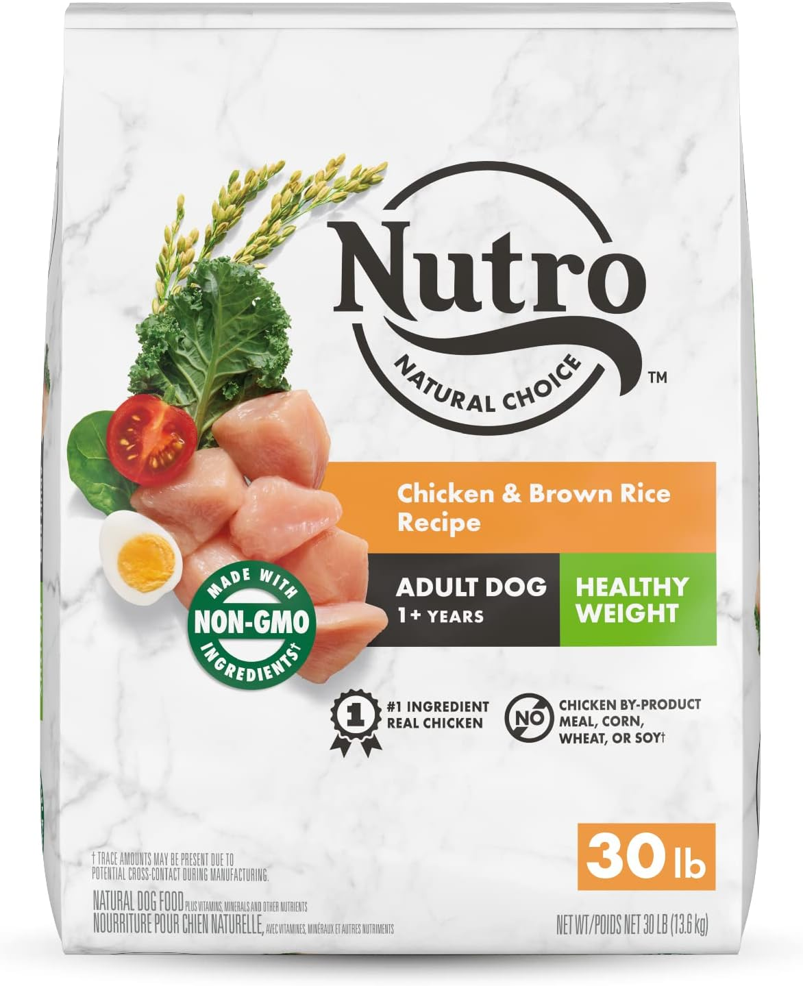 NUTRO NATURAL CHOICE Healthy Weight Adult Dry Dog Food, Chicken & Brown Rice Recipe Dog Kibble, 30 lb. Bag $32.49 (or $36.24 with just 5% s&s)