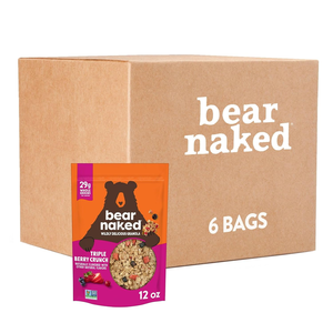 Bear Naked Granola Cereal, Breakfast Snacks, Triple Berry (6 Bags) $  12.66