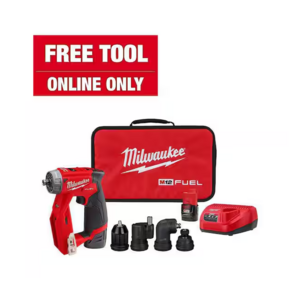 Milwaukee M12 FUEL 12V Brushless 4-in-1 Installation Drill Driver w 2 batteries & charger (Hack) $113.80