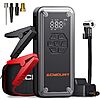 Acmount 5000A 12V 26800mAh Battery Jump Starter with 150PSI Air Compressor (Sil…