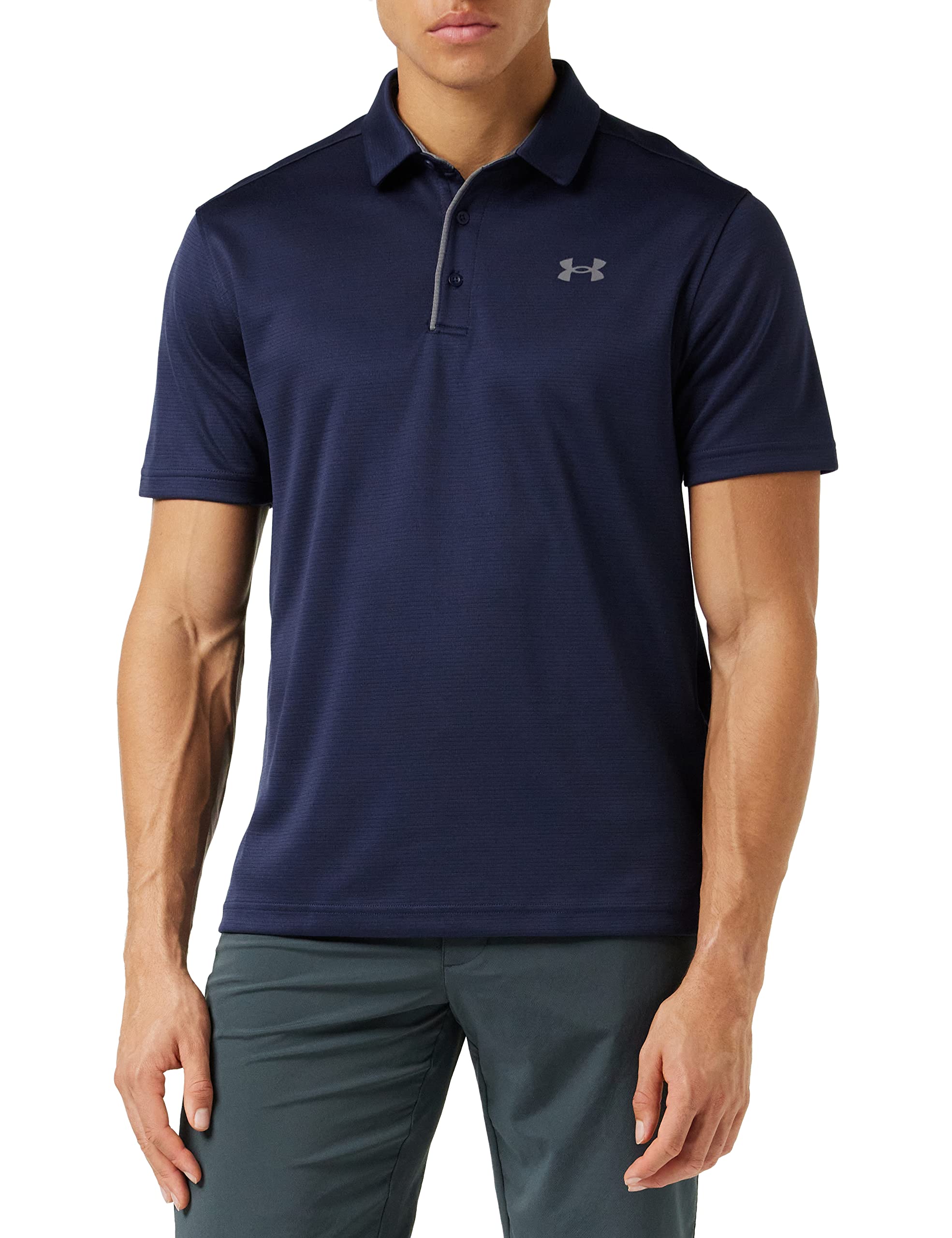 Under Armour Men's Tech Golf Polo: Navy (Sizes Small, XLTall-4XL), Red (XS, XL-3XL), Orange (XLTall) $12 + Free Shipping w/ Prime or on $35+