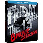 Friday the 13th Limited Edition 8-Movie Steelbook Collection (Blu-ray + Digital) $28