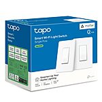 2-Pack TP-Link Tapo Matter S505 Single Pole Smart WiFi Light Switches $22