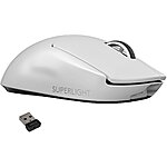 Logitech Pro X Superlight Wireless Optical Gaming Mouse w/ HERO 25K Sensor (White) $100 + Free Shipping