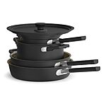 Prime Members: bella 9 Piece StoreMore Dishwasher &amp; Oven Safe Cookware Set (Black) $31.13 + Free Shipping