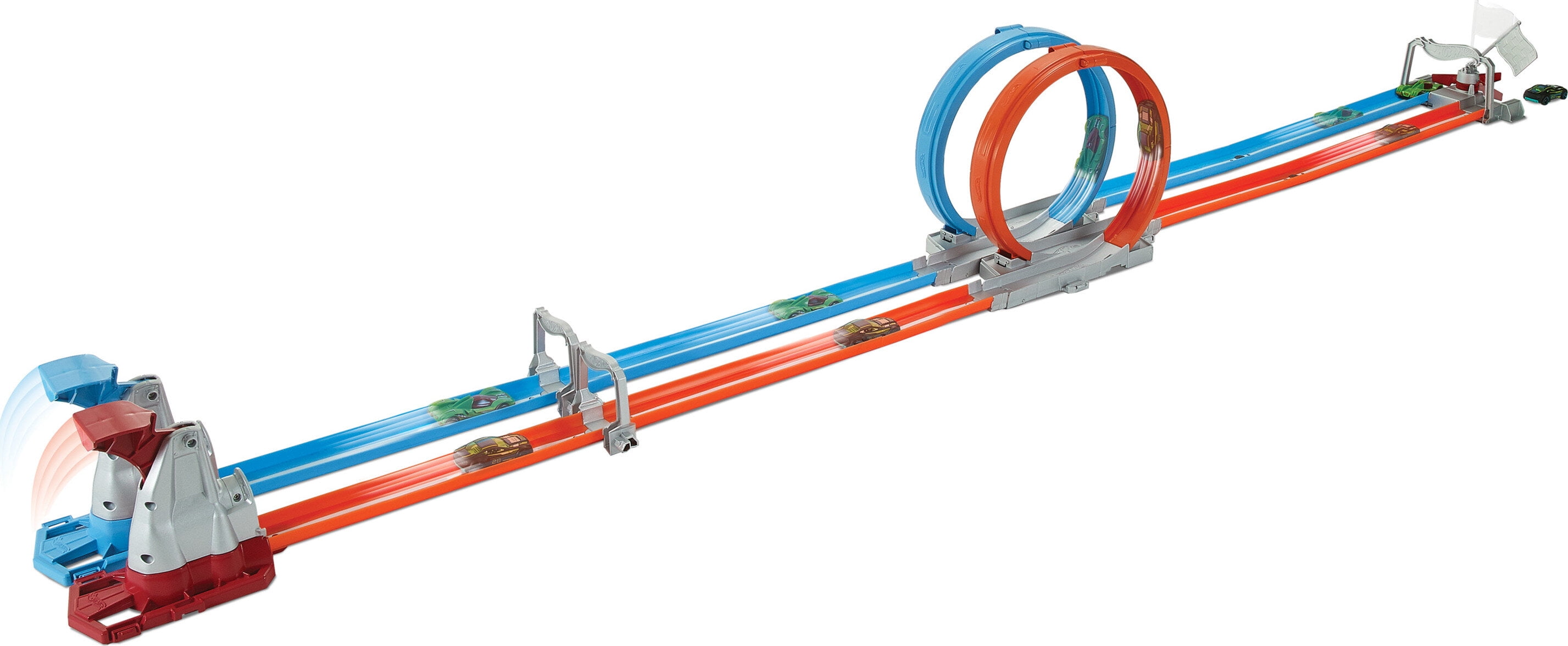 12' Hot Wheels Double Loop Dash Race Track Set w/ 2 Toy Cars $18 + Free Shipping w/ Walmart + or on $35+