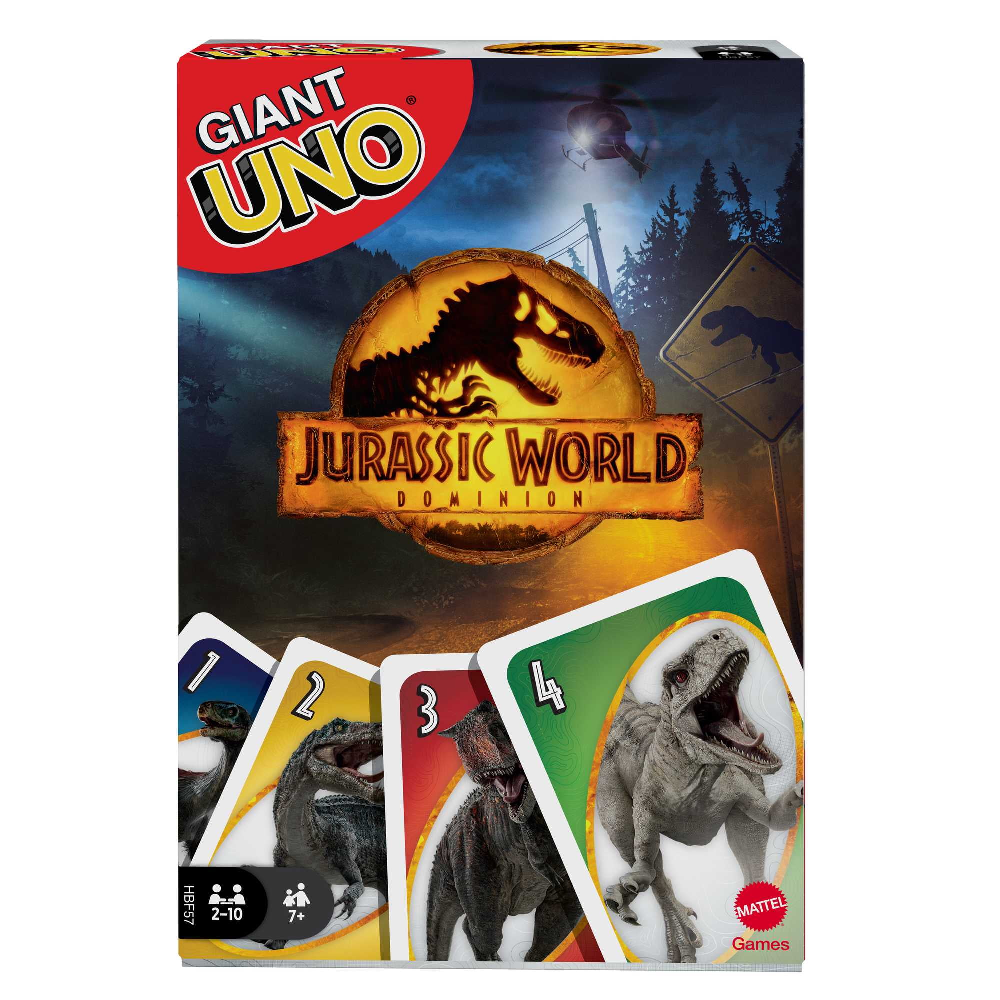Giant UNO Jurassic World Dominion Family Card Game $9.61 + Free Shipping w/ Prime or on $35+