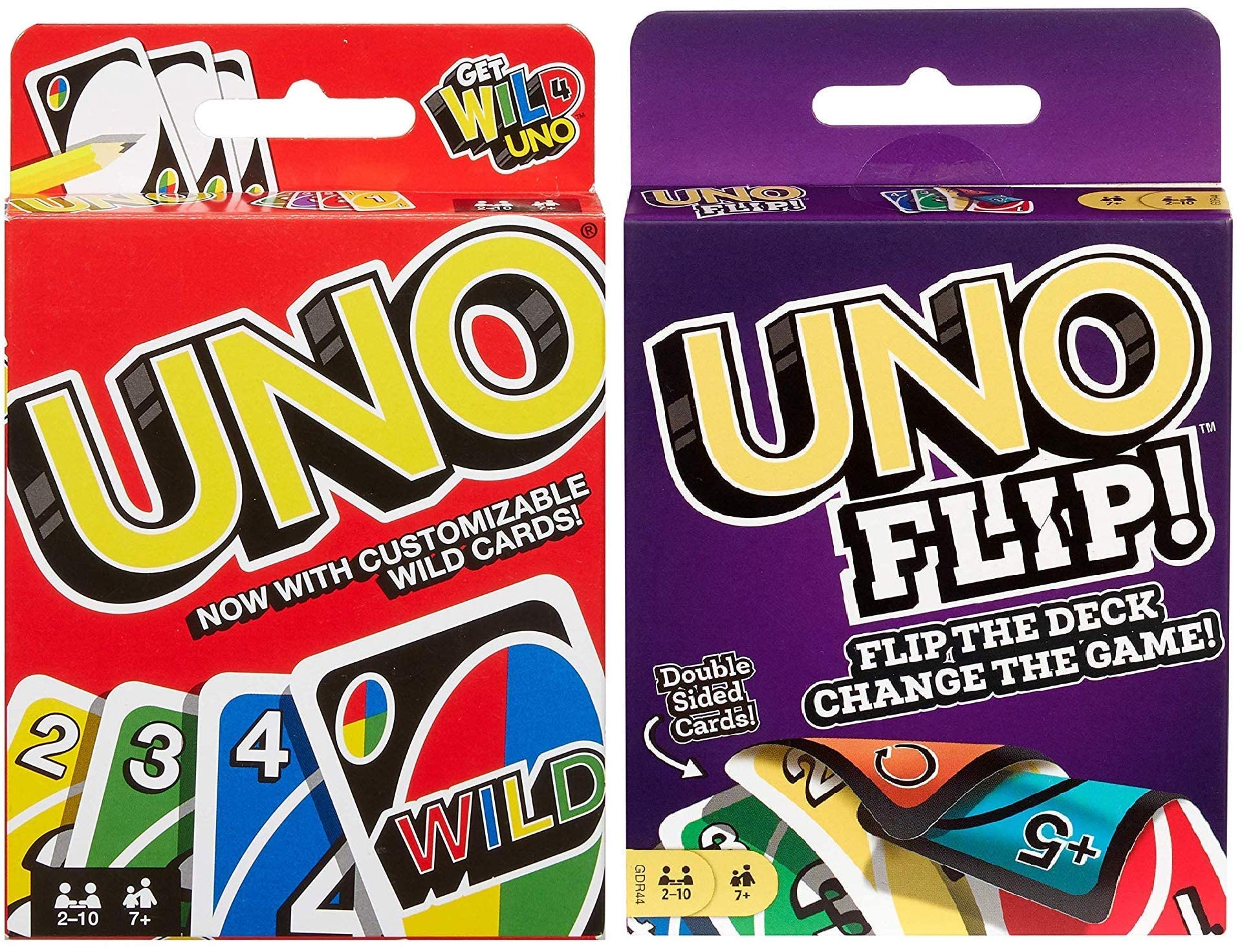 2-Pack Uno Original and Uno Flip Card Games $10 + Free Shipping w/ Prime or on $35+