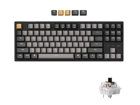 Keychron C1 Pro QMK/VIA Programmable TKL Gaming Keyboard: Brown Switches $33, Hot Swappable $35 + Free Shipping w/ Prime