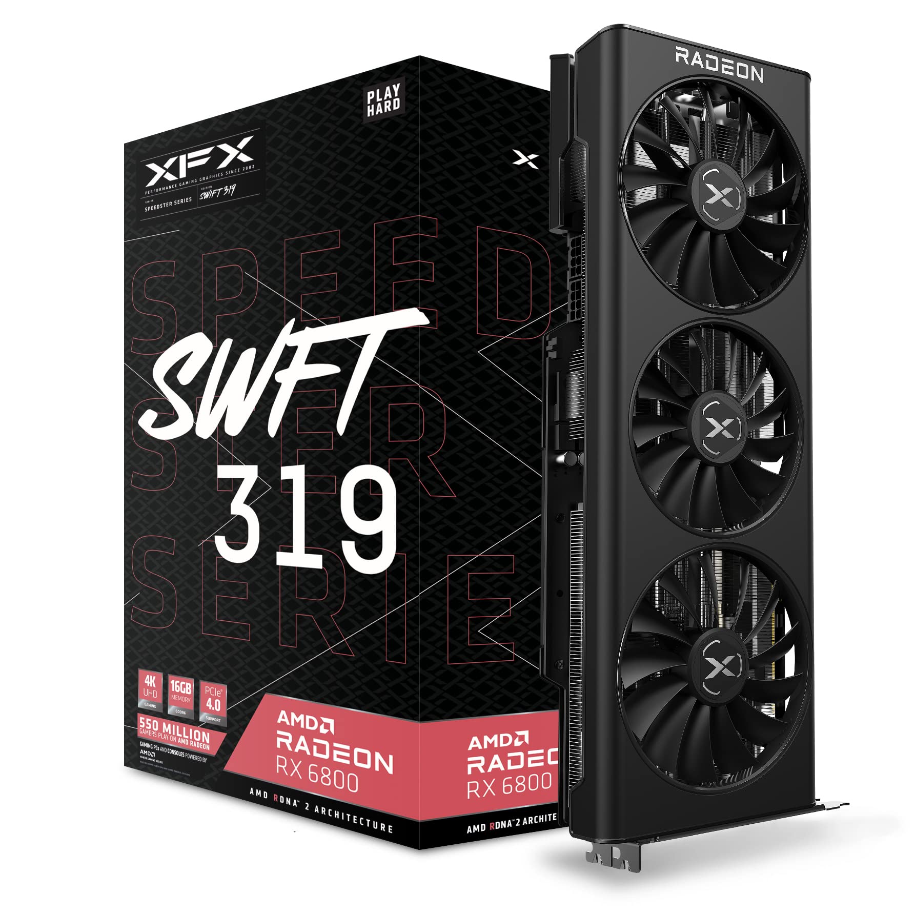 XFX Speedster SWFT319 Radeon RX 6800 16GB GDDR6 Core Gaming Video Card $370 + Free Shipping