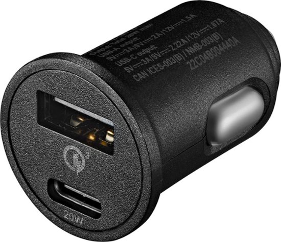Insignia 20W Vehicle Charger w/ USB-C and USB Port $6.50 + Free Shipping