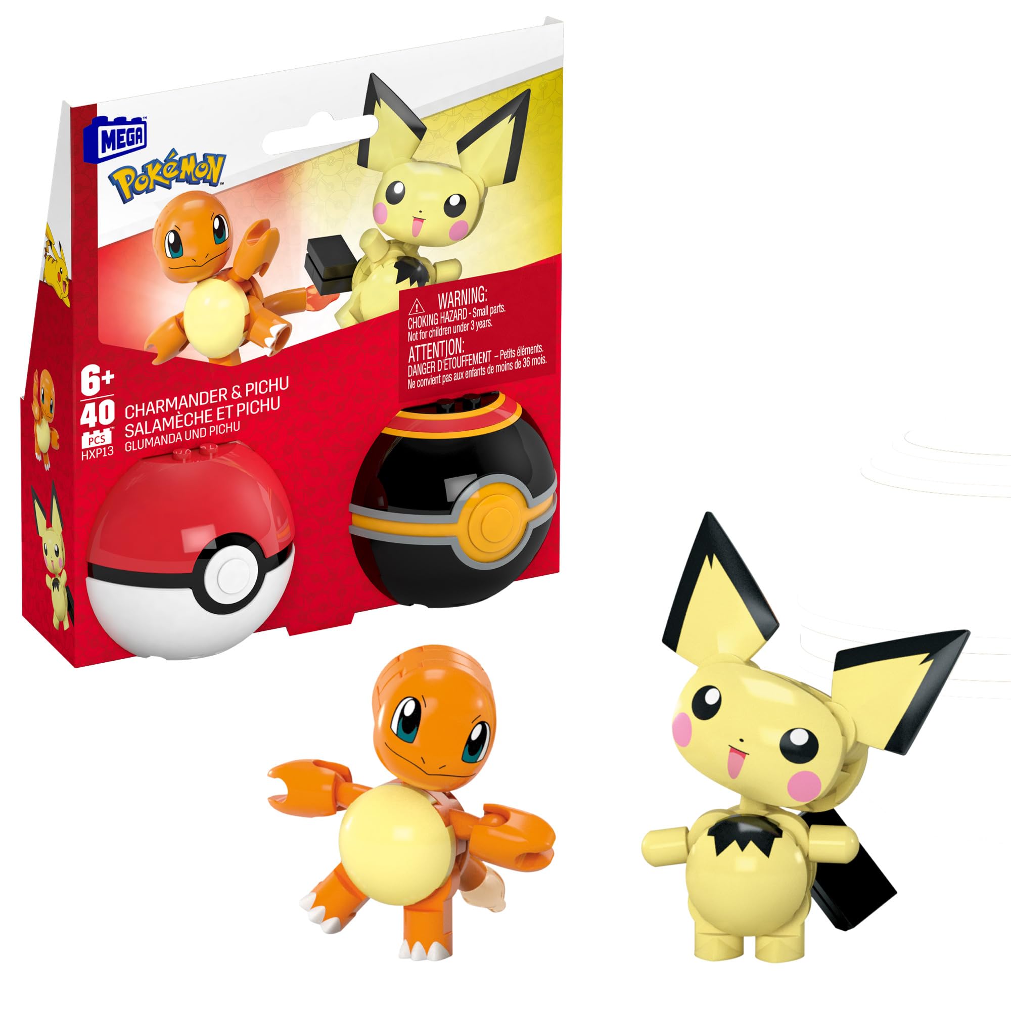 Mega Pokémon Building Kits: Pichu & Charmander or Pikachu & Zubat $10.40 Each + Free Shipping w/ Prime or on $35+ $10.5