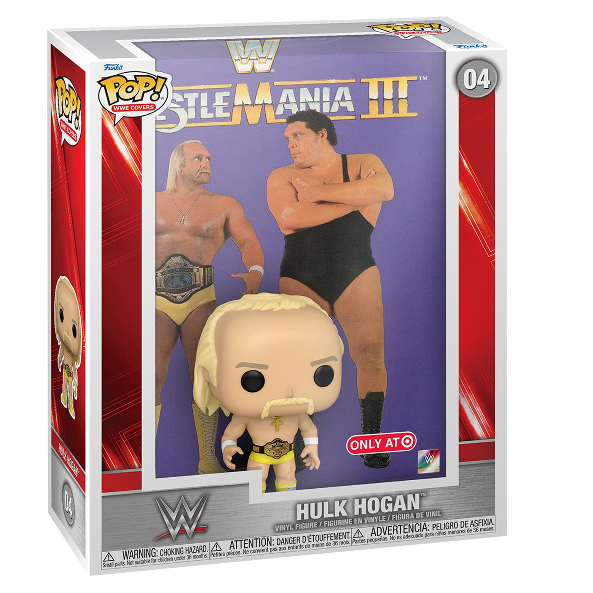 Funko Pop! WWE Hulk Hogan Figure w/ WrestleMania III Cover Case $8 + Free Shipping