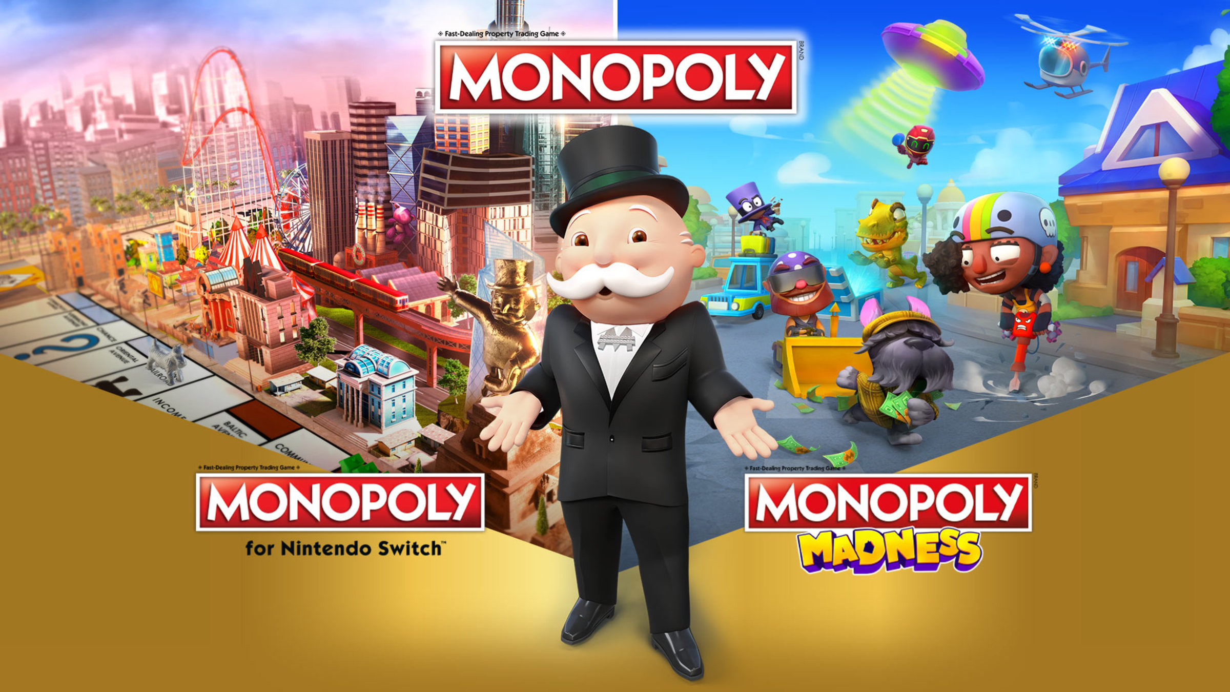 2-Game Nintendo Switch Bundle: Monopoly + Monopoly Madness (Switch Digital Download) $15