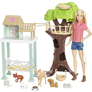 17-Piece Barbie Careers Animal Rescuer Kids' Playset w/ 11.5" Doll & 8 Animal Figures $16.40 + Free Shipping w/ Prime or on $35+