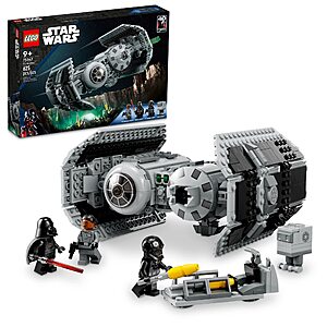 625-Piece LEGO Star Wars TIE Bomber Building Kit w/ Gonk Droid Figure & 3 Minifigures