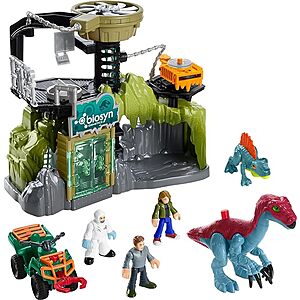 Fisher-Price Imaginext Jurassic World Dinosaur Lab Playset w/ 3 Figures, 2 Dinosaur Toys & ATV