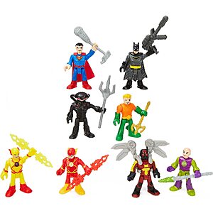 8-Piece Imaginext DC Super Friends Super-Hero Showdown Figure Set w/ Batman, Superman, Aquaman, The Flash & Super-Villains