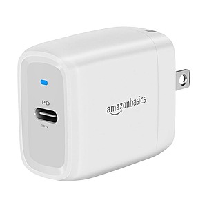 Amazon Basics 30W GaN USB-C Wall Charger w/ Power Delivery $7 + Free Shipping w/ Prime