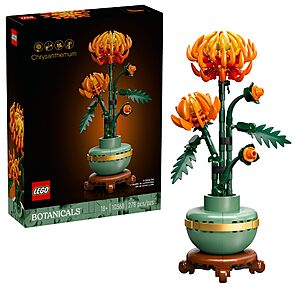 278-Piece LEGO Icons Chrysanthemum Building Kit $23.99 + Free Shipping w/ Prime or on $35+
