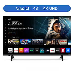 43" Vizio Class 4K LED HDR Smart TV  $198 + Free Shipping