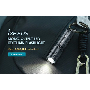 New Olight Customers: i3E EOS 90-Lumens Philips Luxeon TX LED Keychain Flashlight (Black) + Compatible Clip Holder $2.65 & More + Free Shipping