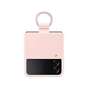 Samsung Galaxy Z Flip 4 Silicone Cover with Ring (Pink) $0.99 + Free Shipping w/ Prime
