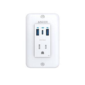 [Prime] Anker PowerExtend 15A Wall Outlet w/ 30W USB-C, 1x AC Outlet & 2x USB-A $19.99 + Free Shipping w/ Prime or on $35+