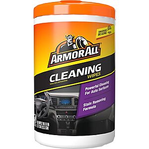 [Prime] 90-Ct Armor All Car Cleaning Wipes $9.10 w/ S&S + Free Shipping